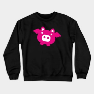 Pink Flying Pig Crewneck Sweatshirt